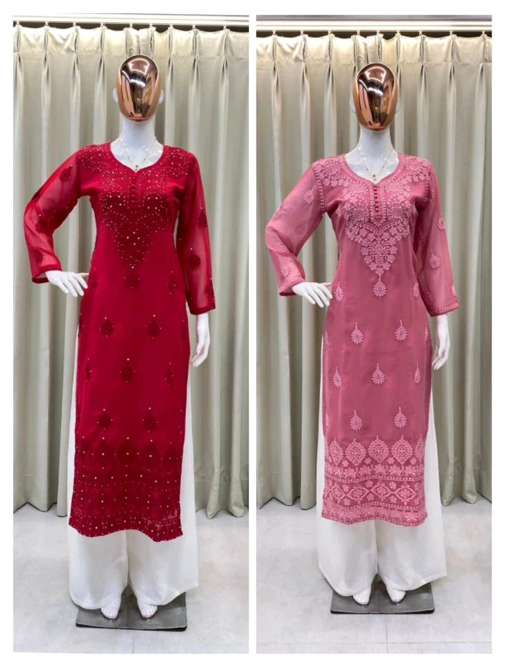 BODA SALWAR KAMEEZ TRAJE MUJER INDIO PAKISTANÍ KURTI PLAZZO EID Foto 1 de 1