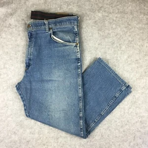Wrangler Straight Leg Reguiar Fit Denim Jeans, Men's 38x29 (Light Blue) - Picture 1 of 9