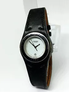 Hermes Geschirr HA3.210 Quarzuhr. 30 mm Etui. Weißes Zifferblatt. Datum. Damen - Bild 1 von 10