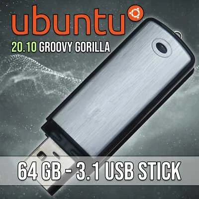 NEU: Ubuntu 20.10 - Betriebssystem - 16/32/64 GB USB 3.1-Stick Markenware - Bild 1 von 4