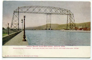 Aerial Bridge Over Ship Canal Duluth Minnesota 1914 postcard - Picture 1 of 1