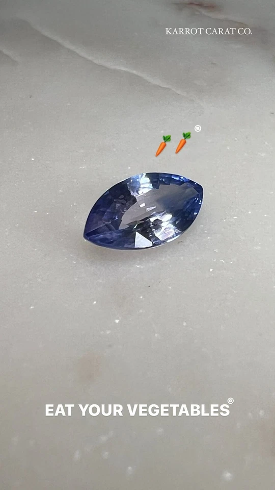 Натуральный двухцветный сапфир маркиза с подогревом 1,27 карата - Изображение 1 из 1