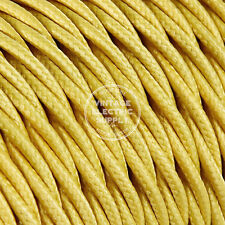 Yellow Twisted Cloth Covered Electrical Wire - Braided Rayon Fabric Wire