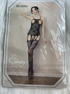 Sexy Lingerie Fishnet Body stockings Underwear Babydoll Bodysuit Black NEW - Picture 1 of 2