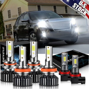 For GMC Terrain 2010-2015 6x Combo LED Headlight High Low + Fog light bulbs Kits - Picture 1 of 12