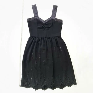 Review Black Sequined Embroidered Artdeco Dress Size AU 10 Excellent Condition - Picture 1 of 9