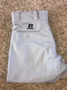 Good Condition Russell Athletic Men's Baseball Pants Grey/Black Size 38” X 20” - Picture 1 of 4