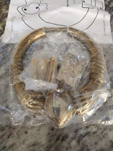 Vintage Solid Brass Irish Claddagh Door Knocker 6.5" Diameter New Old StockMint - Picture 1 of 6