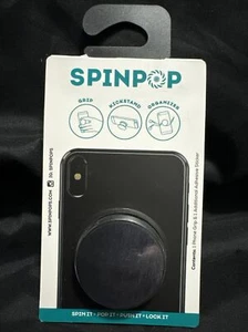 SpinPop Grip Socket Pop Béquille - Noir métallisé - Pour téléphone et tablette - Photo 1 sur 2