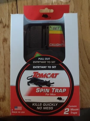 Trampa giratoria para ratones Tomcat paquete de 2 ¡NUEVA! ¡Hecho en USA! desechable - totalmente cerrado Foto 1 de 4