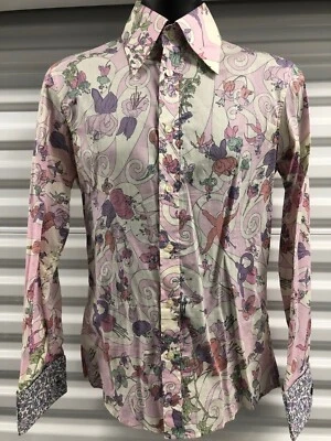 Camisa Para Hombre J. LINDEBERG Stockholm Estampado Floral Talla 44 Rara Foto 1 de 4