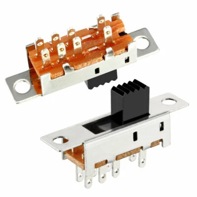 5Pcs 3mm Vertical Slide Switch DPDT 8 Terminals PCB Panel Latching - Image 1 of 4