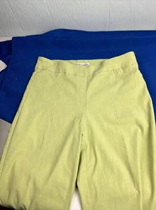 Draper's & Damon's Petites Women's PM Light Lime Elastic Waist Pull On Pants - Picture 1 of 7