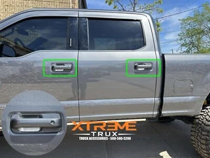 Painted Door Handle Covers Set For 21-25 Ford F150 F250 F350 M7 Carbonized Gray - Picture 1 of 4