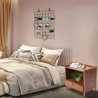 Mesita de noche pequeña de bambú mesita de noche con cajón para dormitorio sala de estar Foto 1 de 4