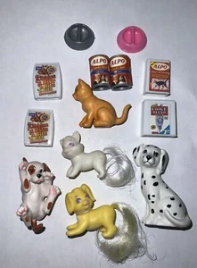 Vintage 1990s Barbie Pets And Accessories Replacements Kibble Bowls Bed Dog Cat - Picture 1 of 8