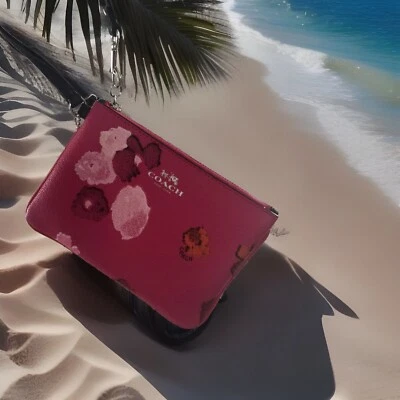 Pulsera COACH Rosa Floral Plata Detalle NUEVO SIN ETIQUETAS Foto 1 de 4