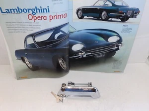 LAMBORGHINI 350 GT DEL 65 - MANIGLIA PORTIERA DX CROMATA CON CHIAVI - Imagen 1 de 3