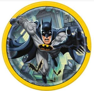 Kit de fiesta de cumpleaños de superhéroe BATMAN para 8 invitados platos servilletas tazas mantel - Imagen 1 de 5