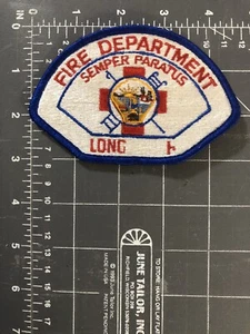Vintage Lfd L. f.D.Feuerwehr Semper Paratus Aufnäher Always Bereit Firefighter - Bild 1 von 1