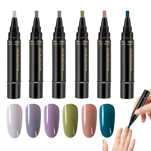 6 Colors Nail Polish Markers Pens Set - Gel Nail Polish Pens Nail Tools - Picture 1 of 18