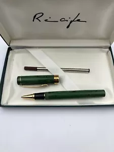 Penna a sfera vintage Modele Recife Depose inchiostro nero, verde oro colore nero - Foto 1 di 5