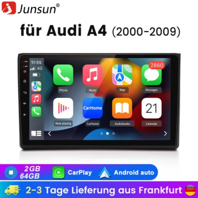 Carplay Android 14 Autoradio Für Audi A4 S4 RS4 B6 B7 GPS Navi WIFI BT SWC 2+64G - Bild 1 von 4