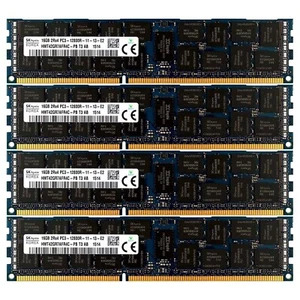 PC3-12800 4x16GB DELL POWEREDGE R320 R420 R520 R610 R620 R710 R820 Memory Ram - Picture 1 of 1