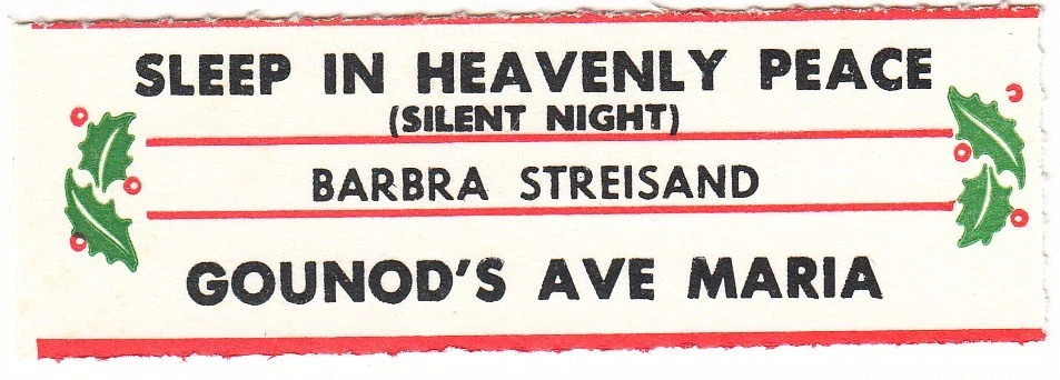 Juke Box Strip Barbra Streisand - Sleep in Heavenly Peace (Silent Night) / Gouno - Image 1 of 1