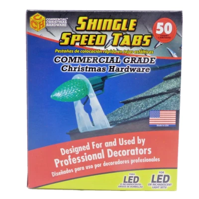 Pestañas de velocidad de teja (50) grado comercial para luces LED/incandescentes de Navidad Foto 1 de 4
