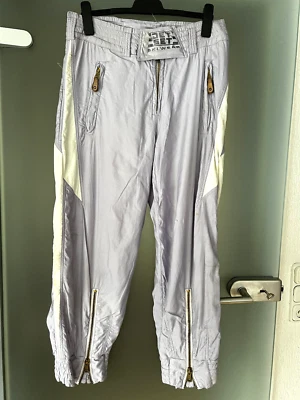 JET SET Skihose,Unisex,Größe 1(M38/40)Grau+weiße Seitenstreifen,Designerhose - Bild 1 von 4
