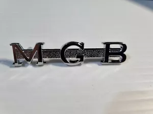 MOTIF BADGE MGB roadster 62 - 76 boot trunk lid AHH6079 emblem chrome mg 408-440 - Picture 1 of 3