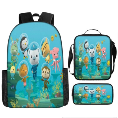 MARKENLOS 3D Octonauts Cartoon Rucksack Set Knapsack Lunch Bag Bleistift Stift Fall UK