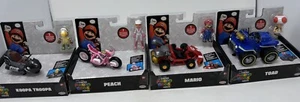 The SUPER MARIO BROS Movie 2.5 in Figure Pull Back Racer SET of 4 - BRAND NEW! - Picture 1 of 6