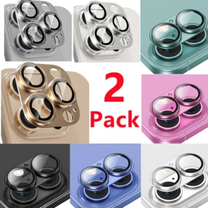 2 Pack For iPhone 16 Pro Max/16 Pro/16 Plus/16 Metal Camera Lens Protector - Picture 1 of 60