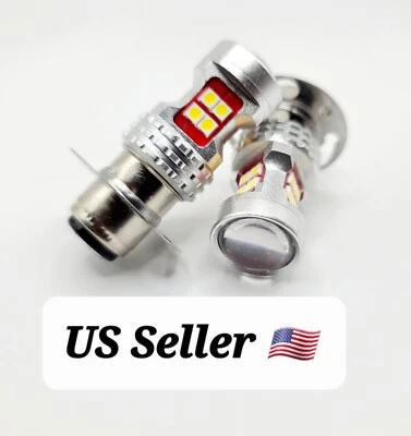2 Super LED headlight light bulbs for 1935-1936 Harley-Davidson VL 6v 35/35w USA - Image 1 of 4