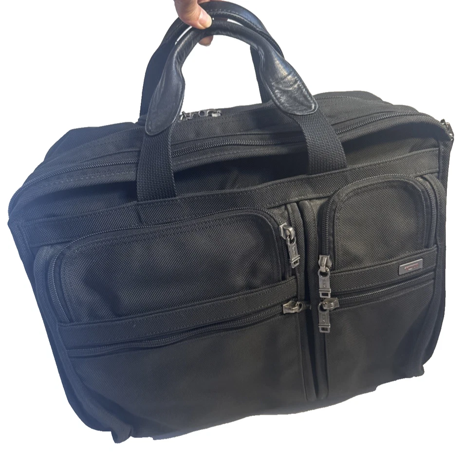 Tumi Ballistic Alpha Expanding Rolling Travel Carry On Business Briefcase Wheels - Image 1 of 4