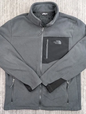 Chaqueta polar The North Face Chimborazo para hombre grande cremallera completa gris forrada de sherpa Foto 1 de 4