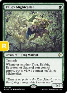 MTG Valley Mightcaller BLB R Creature Frog Warrior - NM - Picture 1 of 3