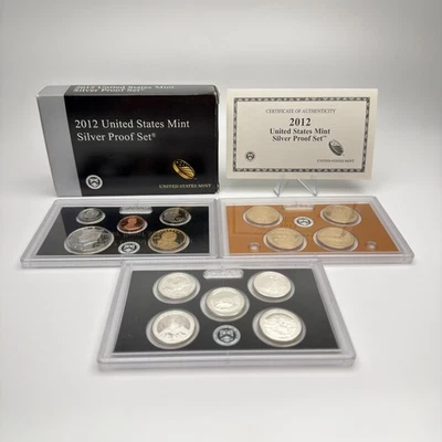 Juego de prueba 90 % plata como nuevo de Estados Unidos 2012-S San Francisco PF PR con OGP Foto 1 de 4