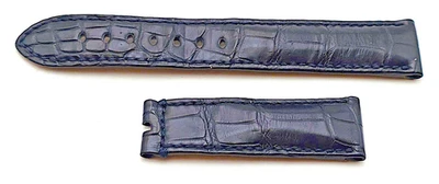 正品宝玑正品鳄鱼深蓝色表带 20/18 毫米,63+122 毫米 — 第 1/2 张图片