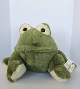 VTG Plush Frog Unipak Designs 9" "Fatso Frog" Fluffy, Full Frog. New w/Orig Tags - Picture 1 of 12