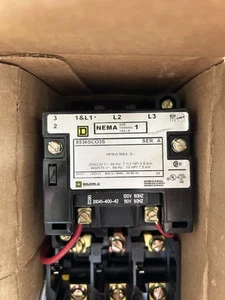 Square D 8536SCO3V02S NEMA Size 1, 120V Starter Open NEW OPEN BOX - Picture 1 of 10