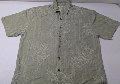 Camisa Jamaica Jaxx Para Hombre L Patrón de Flores Abotonadas Manga Corta Isla  Foto 1 de 4