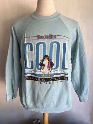 SEAWORLD SAN DIEGO CA. (1981) Sudadera Vintage "Cool Dude Club" Pingüinos Talla XL Foto 1 de 4