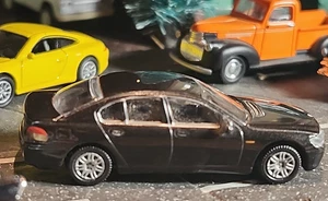 RTR Malibu-HIGH SPEED AUTO BMW 7 Series Ho=1:87 Black Car BUILT 4 LAYOUT/DISPLAY - Picture 1 of 15