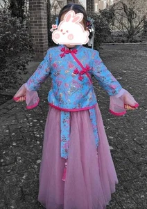 Traditional Embroidery Chinese Girl 5-6 110cm 2 piece Dress Sets - Picture 1 of 8