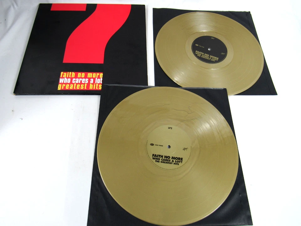 Faith No More - Who Cares Alot Greatest Hits 2x LP Gold Vinyl ( RCVI 47149 ) - Image 1 of 4