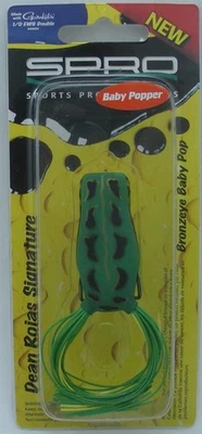Rana Popper Ojo Bronce Spro SBEPP50GRNT Tamaño 50mm 1/4oz Rana Árbol Verde Foto 1 de 3
