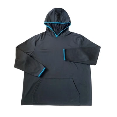 Xersion Gray Blue Trim Quick-Dri Hoodie Mens Size 2XL - Image 1 of 4